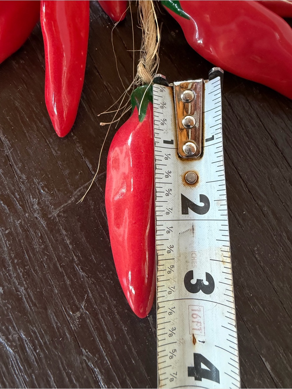Red Decorative Chili Pepper Ristra Decor - Picture 5 of 5